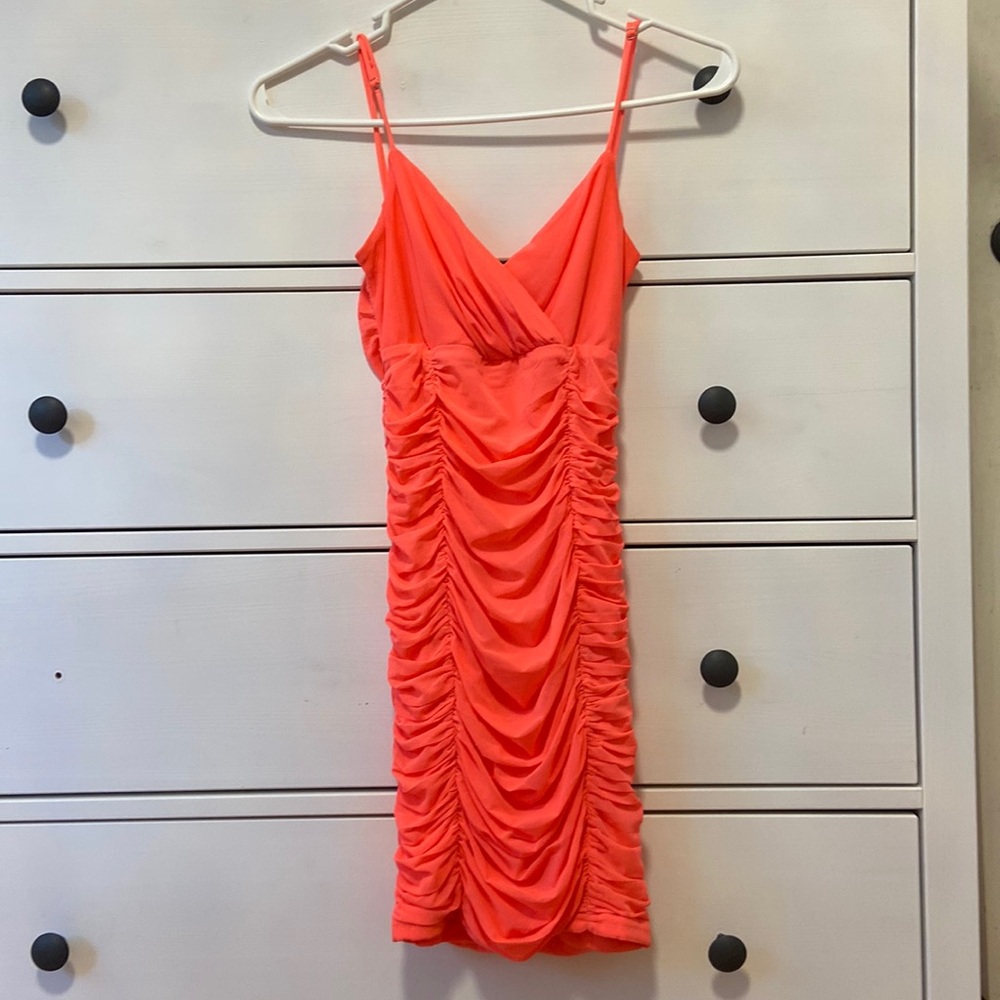 Lucy in the sky coral mini dress size 2
